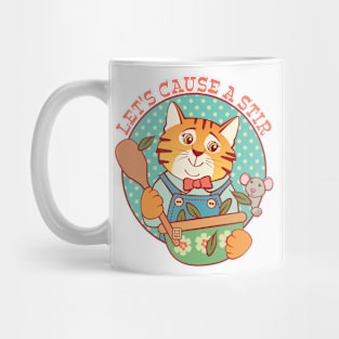 Let's Cause a Stir Cat and Mouse Mug